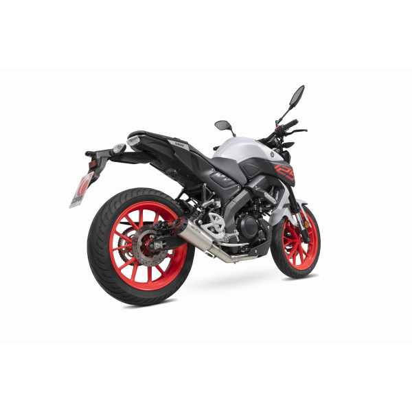 Scorpion Exhaust Yamaha MT-125 Euro 5 2021 - 2023 Red Power Full System Brushed Stainless Steel Sleeve
